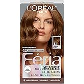 L'Oreal Paris Feria Multi-Faceted Shimmering Permanent Hair Color, High Intensity Hair Dye for 3X Highlights, 53 Caramel Glow, 1 Kit