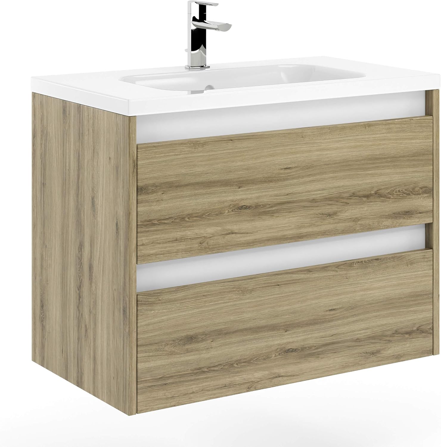 Amazoncom Randalco 32 Modern Bathroom Vanity Cabinet Docce Ginger Oak Wood 32 X 24 X 18 Inch Vanity Cabinet Ceramic Top Sink Furniture Decor