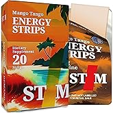 Mango Tango Dissolving Oral Energy Strips (50mg Caffeine) | Instant Absorption Mouth Melts | Jitter-Free Focus, Stay Alert & Awake | Convenient Energy for Driving, Work & Travel | Zero Calories