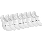 Saucony Women's No Show Cushioned Invisible Liner Socks (8, 16 Pairs)