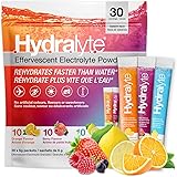 Hydralyte Electrolyte Powder Packets Variety Pack Berry/Orange/Lemonade 30 Pack Hydration Mix to Prevent and Relieve Dehydrat