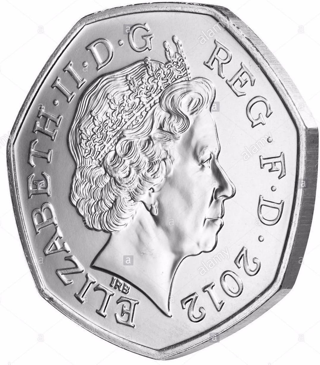 QUICK PICK MAGIC DOUBLE SIDED COIN 50p / DOUBLE HEADED COIN 50 Pence/HEADS ON BOTH SIDES, Silver, 27.3 mm x 27.3 mm x 18 mm - Image 3