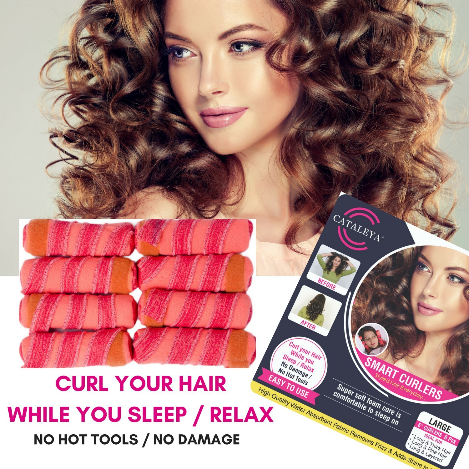 Buy Cataleya Smart Curlers Absorbent And Heat Free Styler Rollers