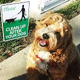 Anley Yard Sign No Pooping Dogs 12x9 with Metal H Stake Stand Outdoor view 5