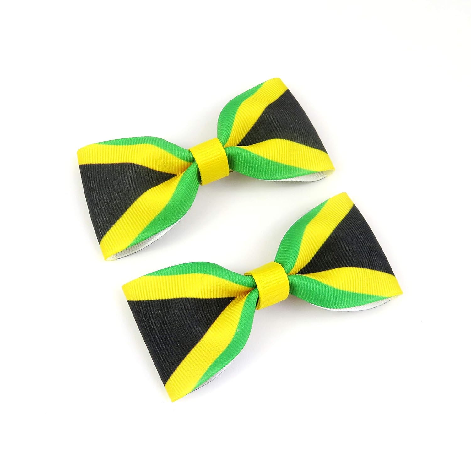 Jamaica Flag Hair Bow Girls Women Hair Accessories Cultural