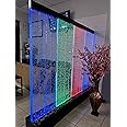 Bubble Fountain XXL 72" Tall X 80" Wide Standing Base, 4 PCs Panels, Sensory Room Water Feature Color Lights/Remote Ctrl by Jersey Home Decor