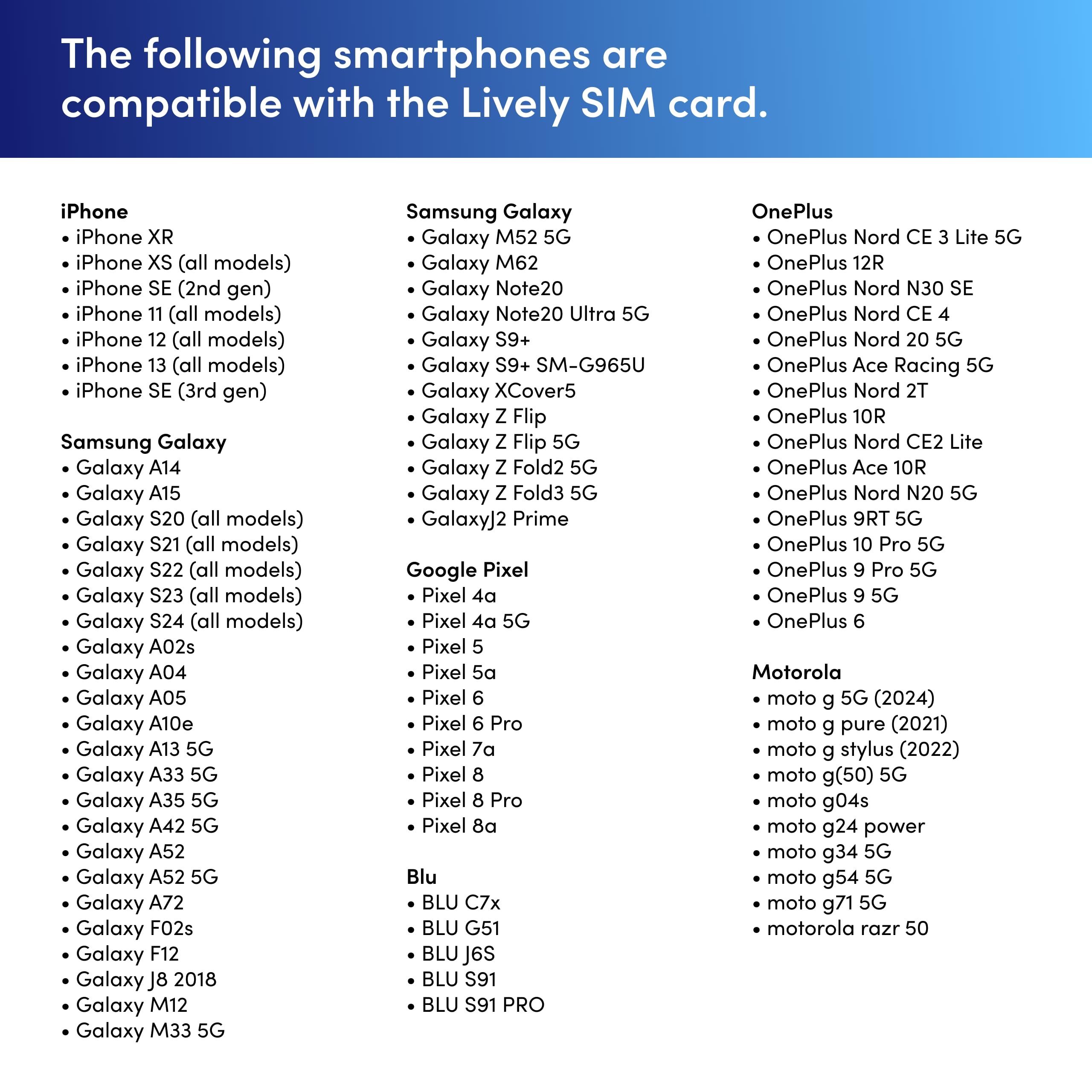 Lively SIM Card Kit - Unlimited Talk & Text with Access Exclusive Services - Keep Your Own Phone Number - with Urgent Response - Easily Sync Lively Link App - Starter Kit