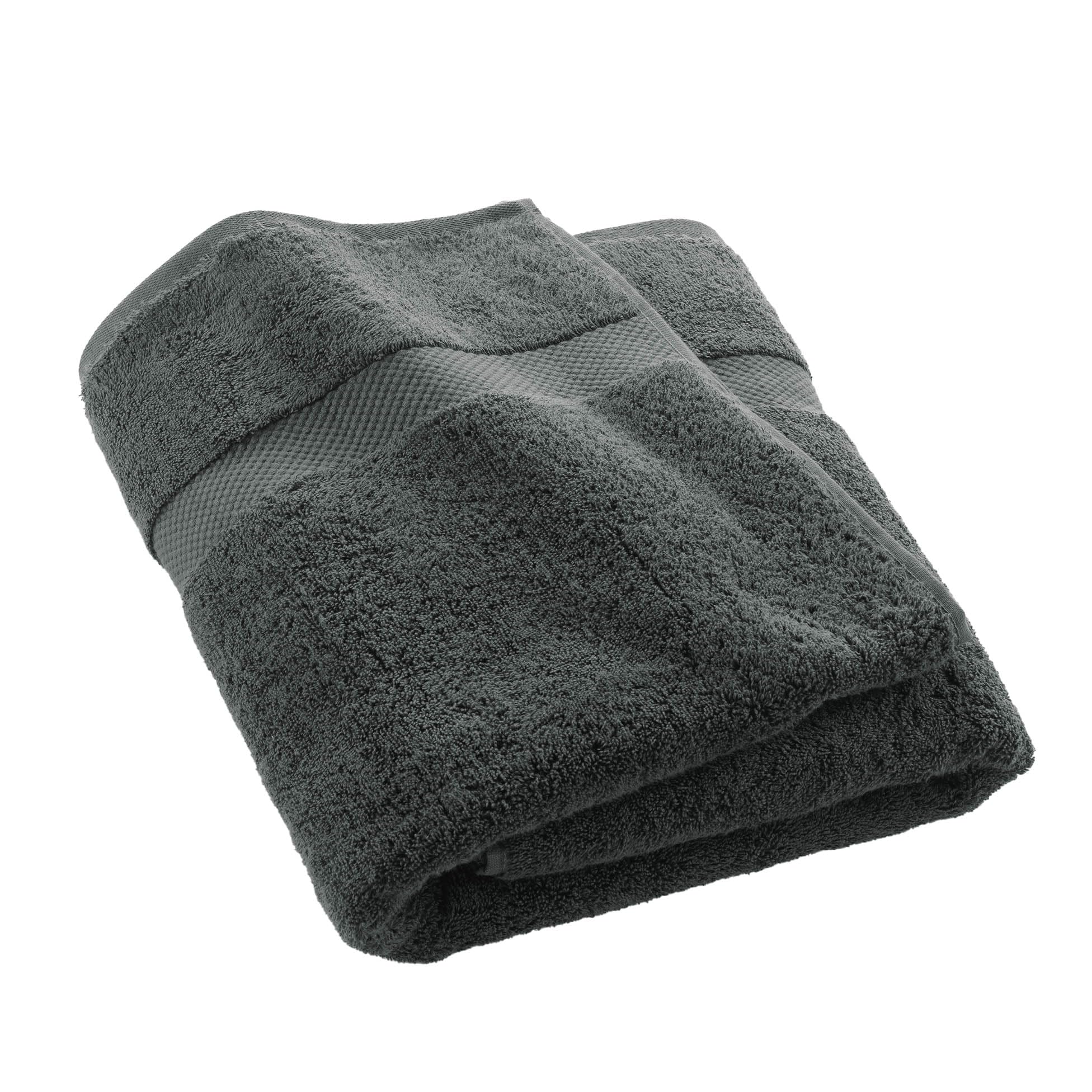 Douceur d'Intérieur, Elegance Bath Towel 90 x 150 cm Anthracite 100% Cotton Plain