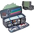 NICOGENA Carrying Case with a Mat Pocket for Cricut Explore Air 2, Cricut Maker, Cricut Maker 3, Cricut Explore 3, Multi Large Front Pockets for Tools Accessories and Supplies, Lantern Black