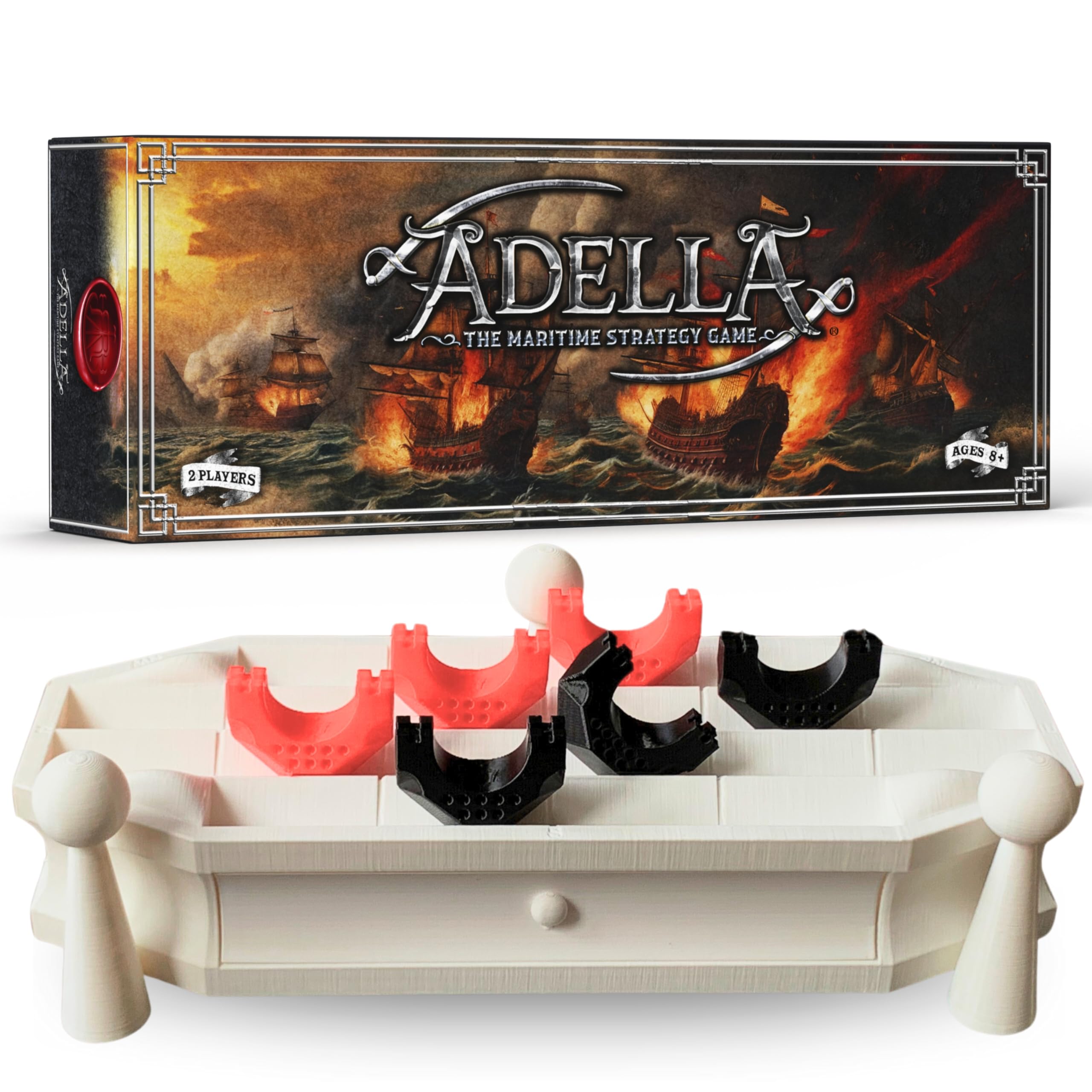 ADELLA | The Maritime Strategy Board Game For 2 Players | Outmanoeuvre your Opponents to Conquer the Seas | Best New Strategy Board Game 2024 | 15 Mins Playing Time