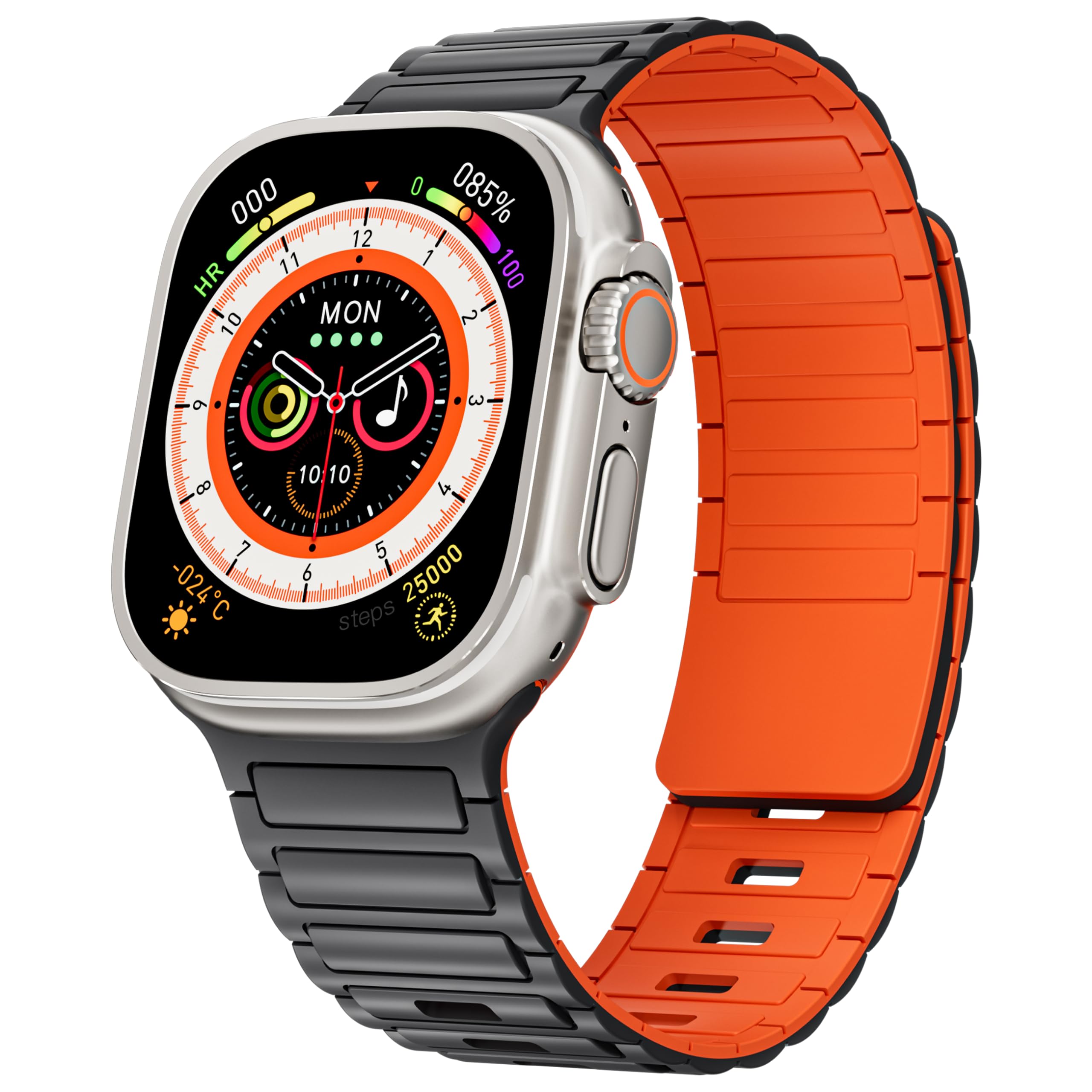 Magnetic Silicone Strap for Apple Watch Strap 40mm 41mm 42mm 44mm 45mm 46mm 49mm 38mm Soft Silicone Magnetic Link Sport Bands for iWatch Ultra 2 Ultra Series 10 9 8 7 SE 6 5 4 3 SE 2