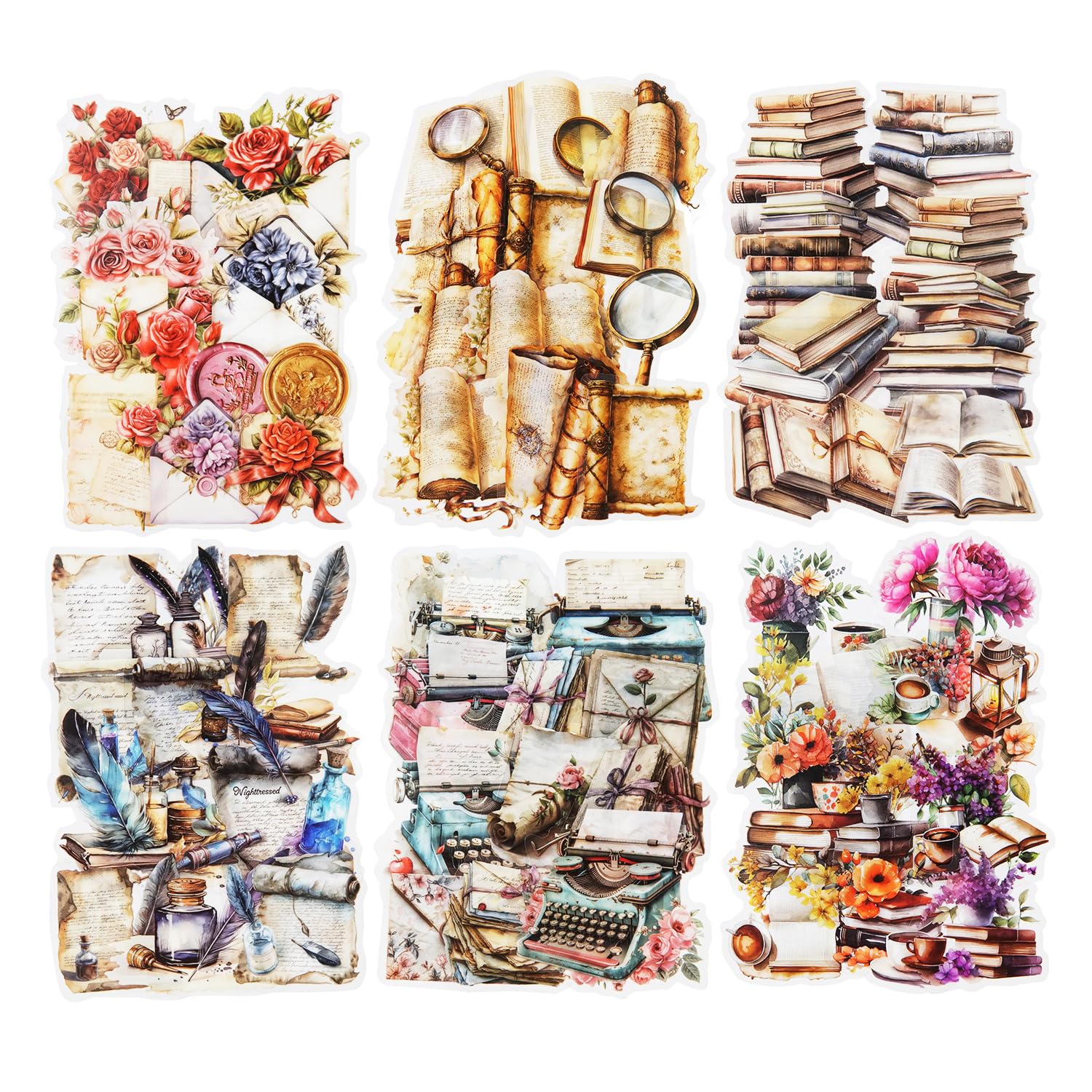 Photo 1 of *MISSING PARTS*
AuriicLeaf Vintage Book PET Sticker Set, 120PCS Retro Ephemera for Scrapbooking, Journaling, Crafting, DIY Projects, and Art Supplies