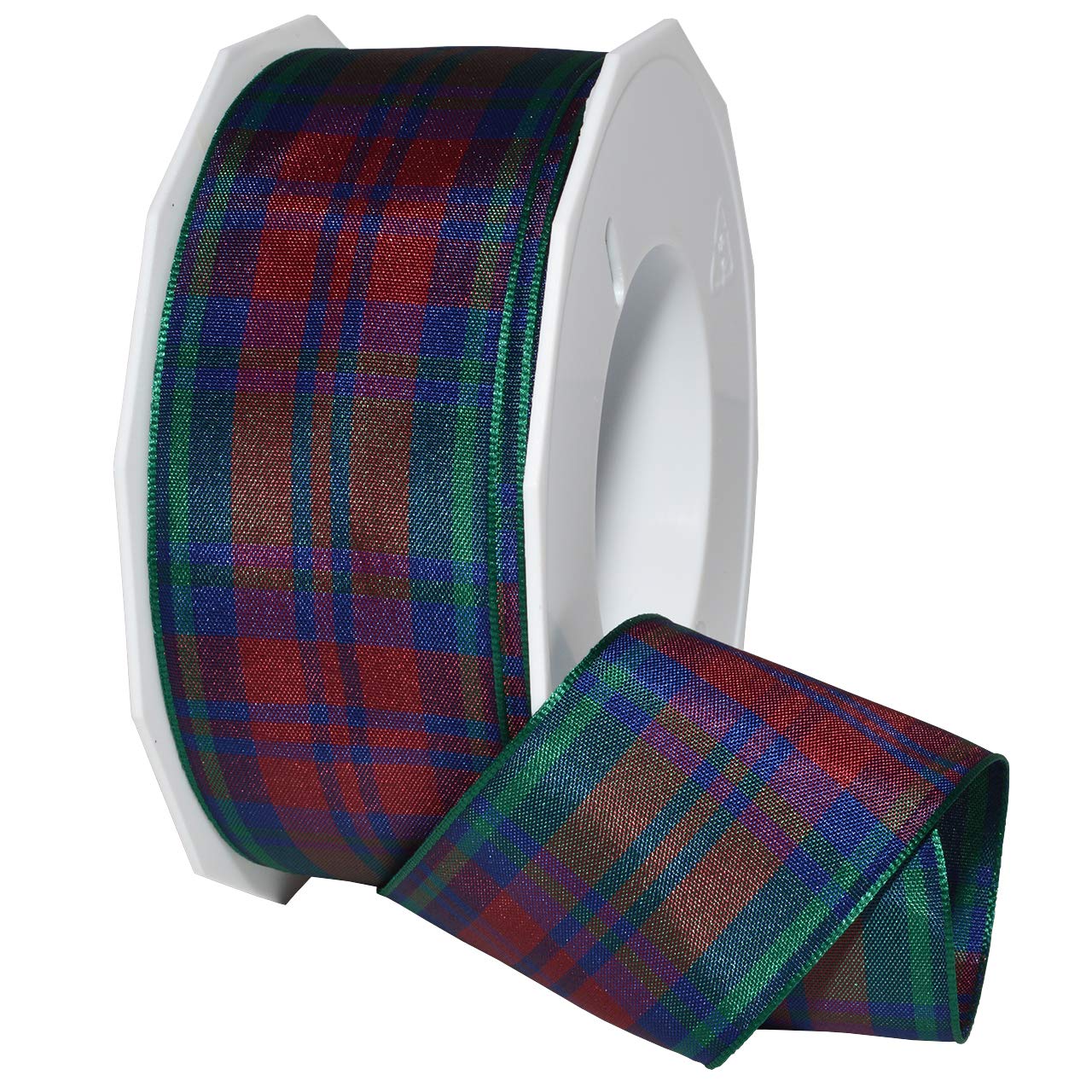 Morex Ribbon Edinburgh Ribbon, Scottish Heritage Family Colors, Christmas and Wedding Decorations, Plaid, 1.5 Inch by 27 Yards, Lindsay