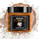 NTWJNJY Bronze Colored Mica Powder for Epoxy Resin,Natural Shimmer Mica Powder Used for Coloring car Spray Paint, Candles, soap, Eye Shadow, Lip Gloss, Nail Polish(50g/1.7oz)
