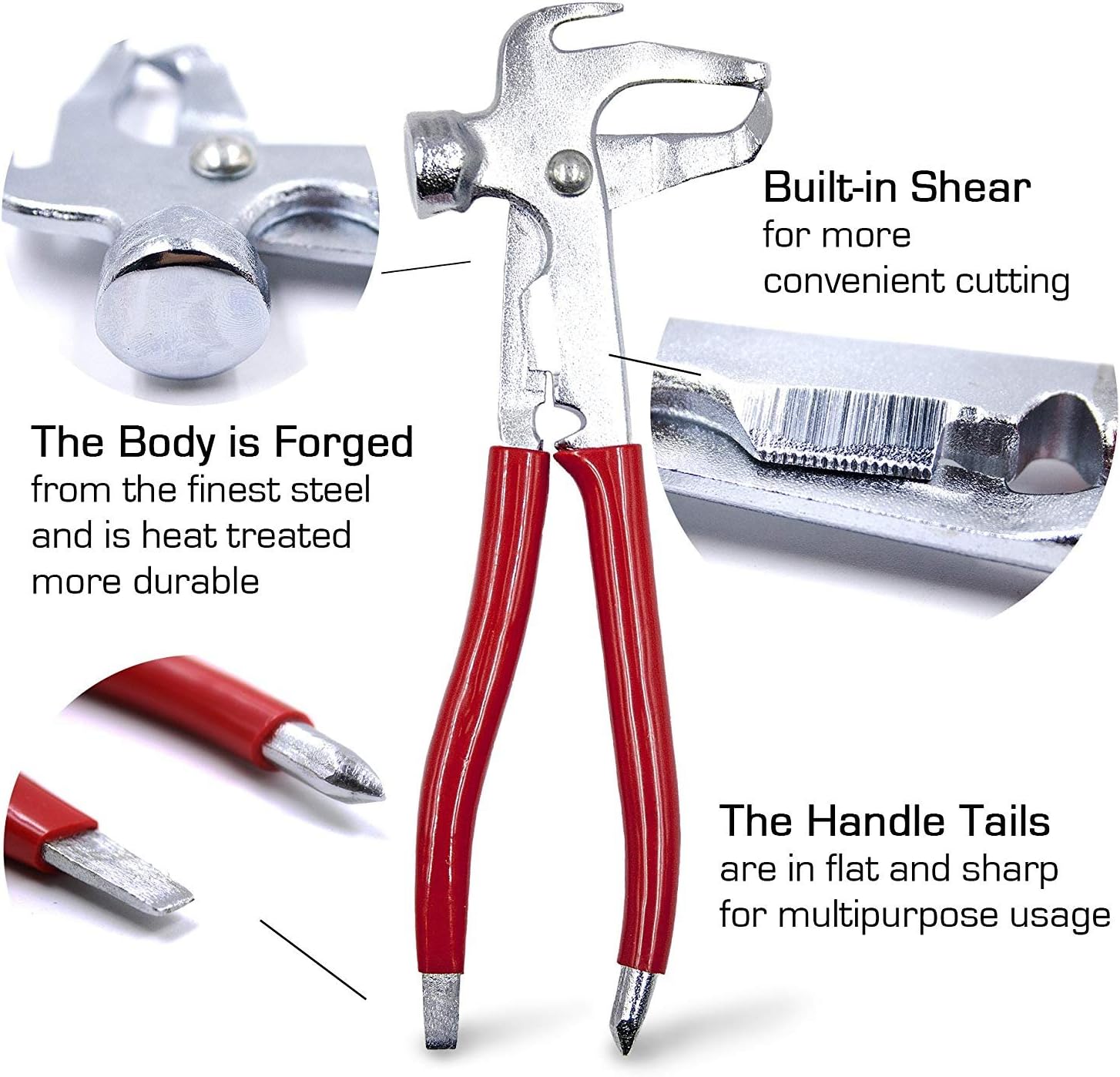 Jecr Wheel Weight Pliers – Balance Hammer Plier Tool for All Auto - Tire Balancing Weight Installer and Removal Tool - Remover Pliers for Wheel Weight Balance: Automotive