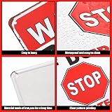Photect Beware of the Dog Sign Tin Sign Red 7.9 x 11.8 Outdoor Gate view 3