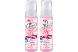 Dippity Do Girls with Curls Curl Enhancing Mousse - Lightweight 3-in-1 Defining Mousse for Curly and Wavy Hair - Hibiscus and Olive Oil for Frizz Free and Bouncy Curls - 200 mL/6.7 fl oz - 2 Pack
