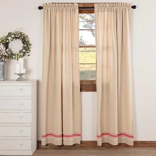 Amazon Com Piper Classics Farmhouse Red Grain Sack Stripe Panels