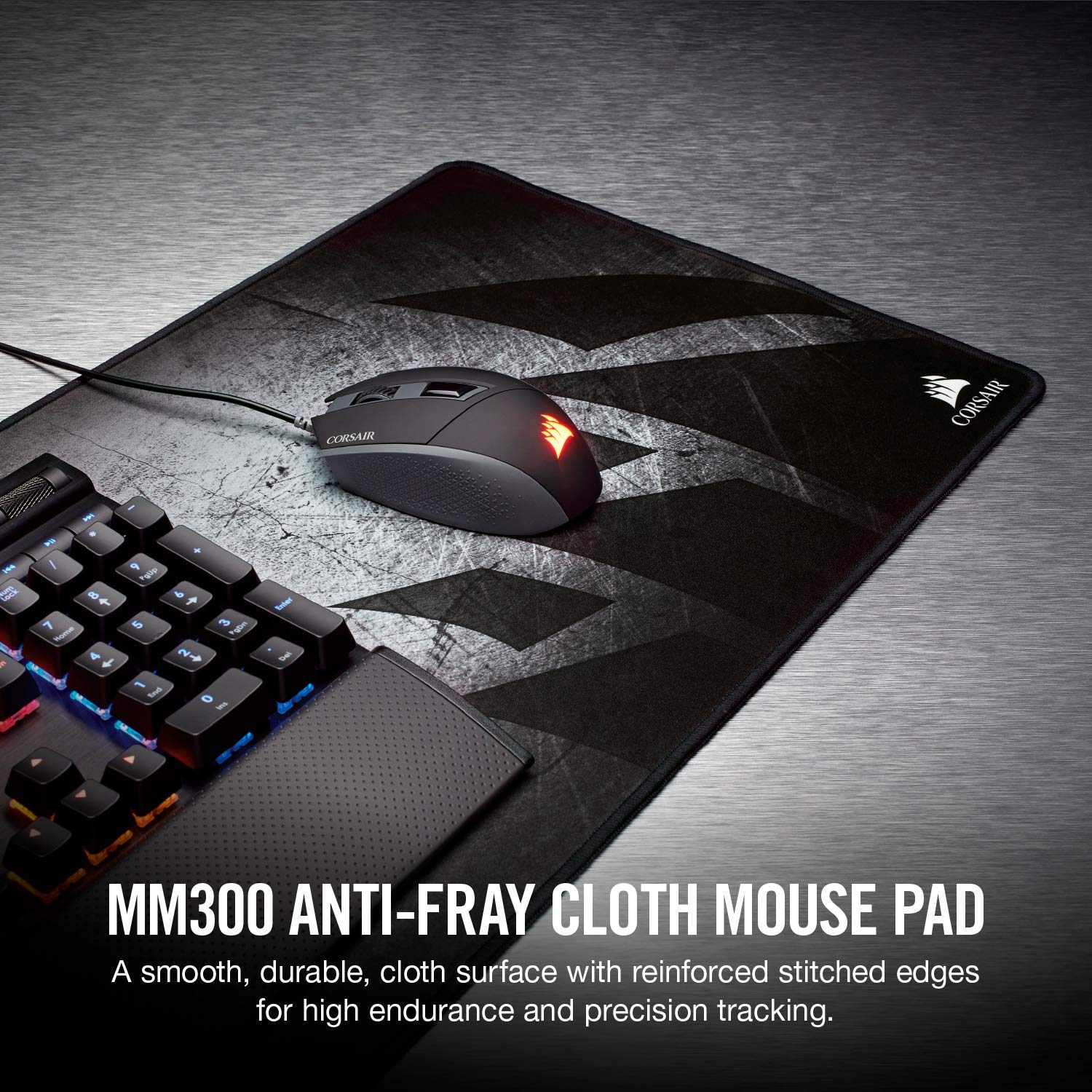 Corsair MM300 AntiFray Cloth Gaming Mouse Pad HighPerformance Mouse Pad Optimized for