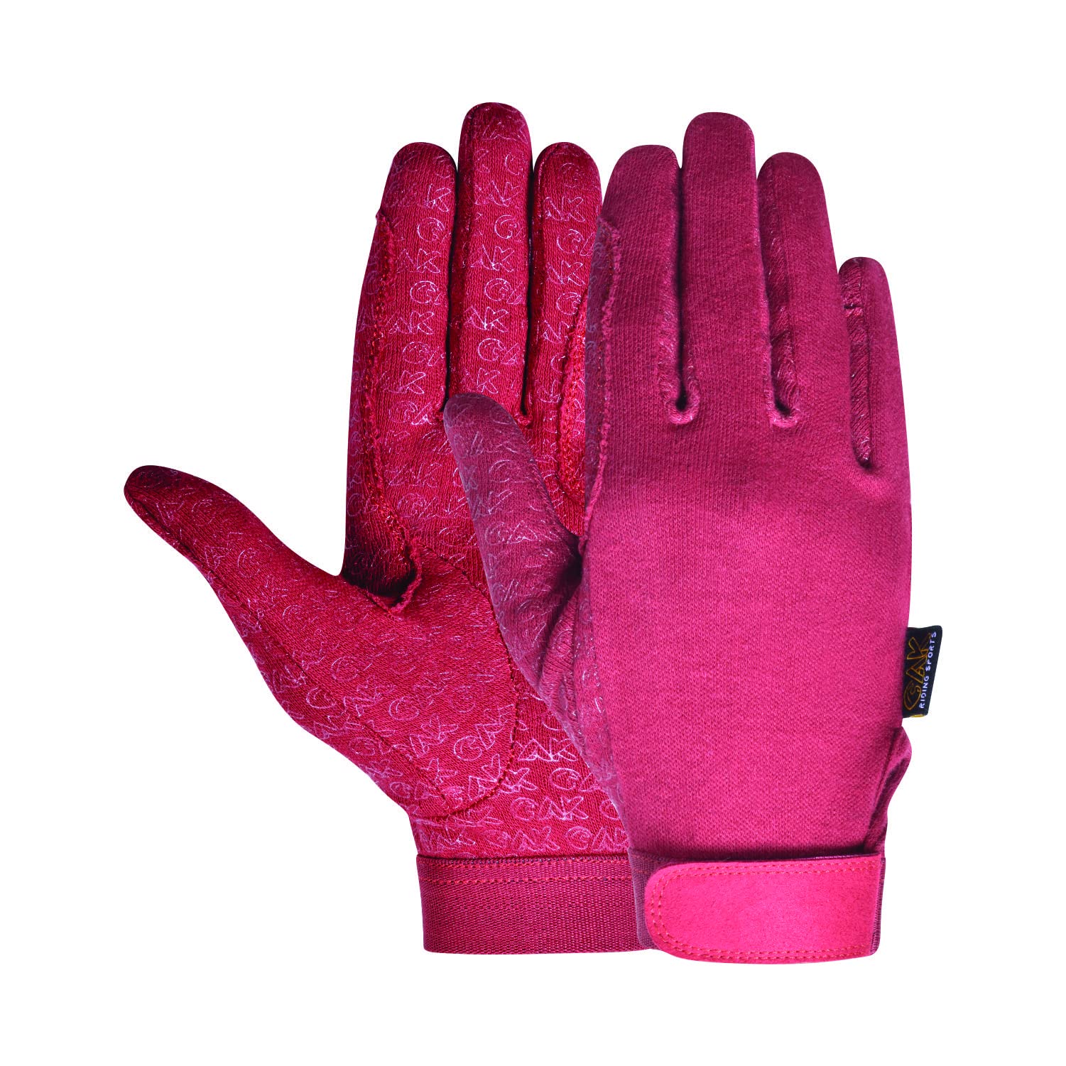AK Cotton Grip Horse Riding Gloves – Lightweight Equestrian Riding Gloves with Rein Grip for Women, Men & Kids – Breathable Comfort for Horse Riding & Stable Wear AKRS-8485 (Burgundy, L)