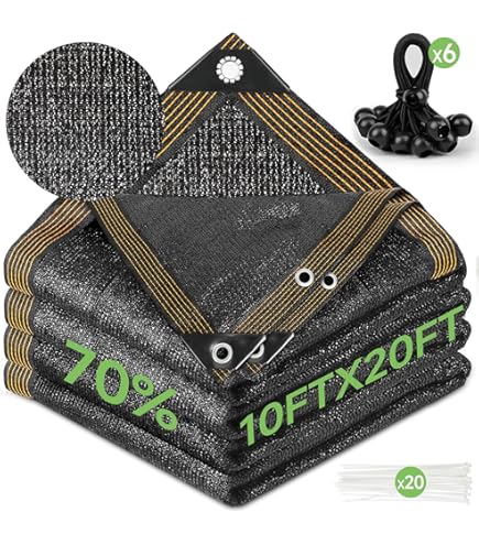 Amazon.com : FOTMISHU 75%-80% Shade Cloth 10ftx20ft Heavy Duty