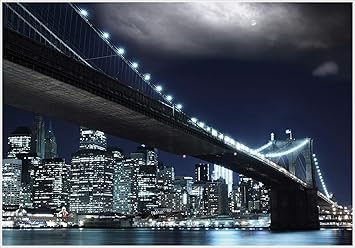 Fototapete SELBSTKLEBEND Papier-(04)-Kein einkleistern, mehrfach klebbar, wieder ablösbar-NEW YORK-272x198cm-8 Teile-Brooklyn