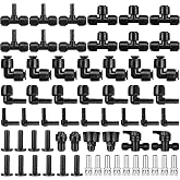 FOGWOWO 86 Pack 1/4 Reptile Mister Nozzles Kit, Reptile Misting System | 1/4"Reptile Misting System Fittings,360 Degree Adjustable Misting Spray Nozzles for Aquarium,Vivarium,Plants, Amphibians
