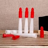 Medo 12 Pieces Silicone Caulking Nozzles with Red Caps Replacement Tool Kit view 2