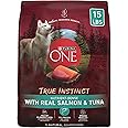 Purina ONE True Instinct With Real Salmon and Tuna Natural With Added Vitamins, Minerals and Nutrients High Protein Dog Food Dry Formula - 15 lb. Bag