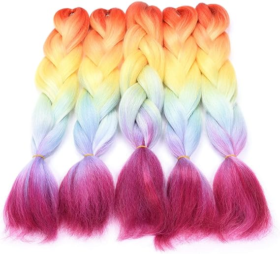 Amazon Co Jp Silike スライク Jumbo Braids ジャンボ ブレイズ ヒップホップダンス髪型 ヘアエクステ 四色 編み込み用 1本セット エクステ レインボー 服 ファッション小物 Amazon Co Jp Silike スライク Jumbo Braids ジャンボ ブレイズ ヒップホップダンス髪型 ヘアエクステ 四色 編み込み用 1本セット エクステ レインボー 服 ファッション小物
