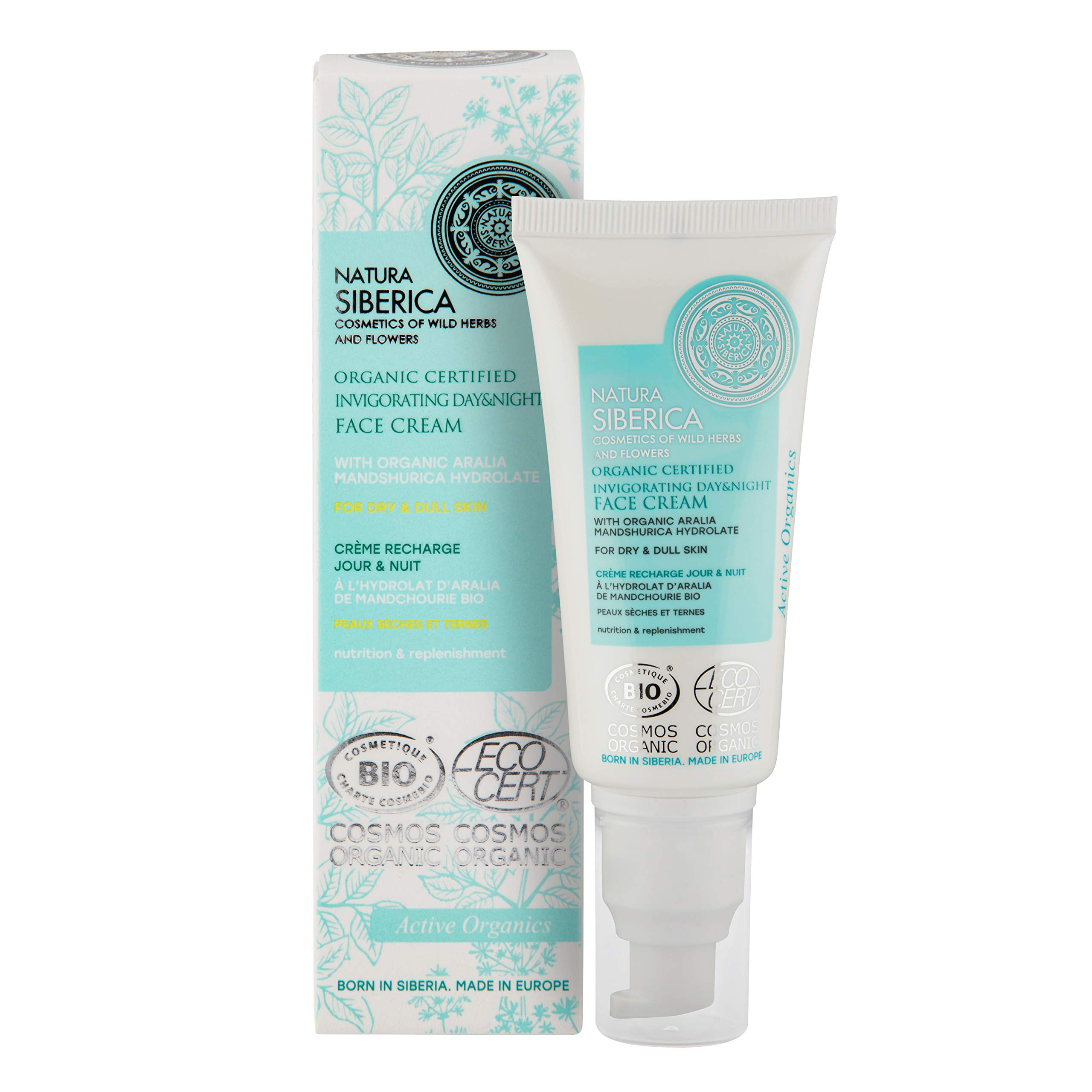 Natura Siberica Organic Certified Dry & Dull Skin, Invigorating Face Day & Night Cream