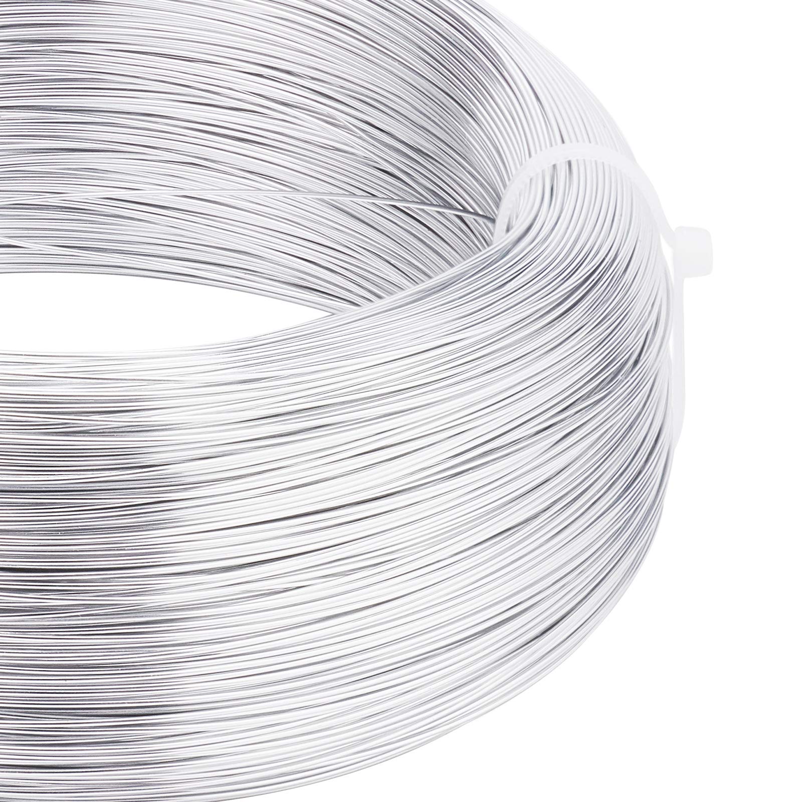 Photo 1 of BENECREAT 22 Gauge Silver Aluminum Wire - 918FT Bendable Metal Wire for Jewelry Making, Beading, Sculpting, DIY Crafts