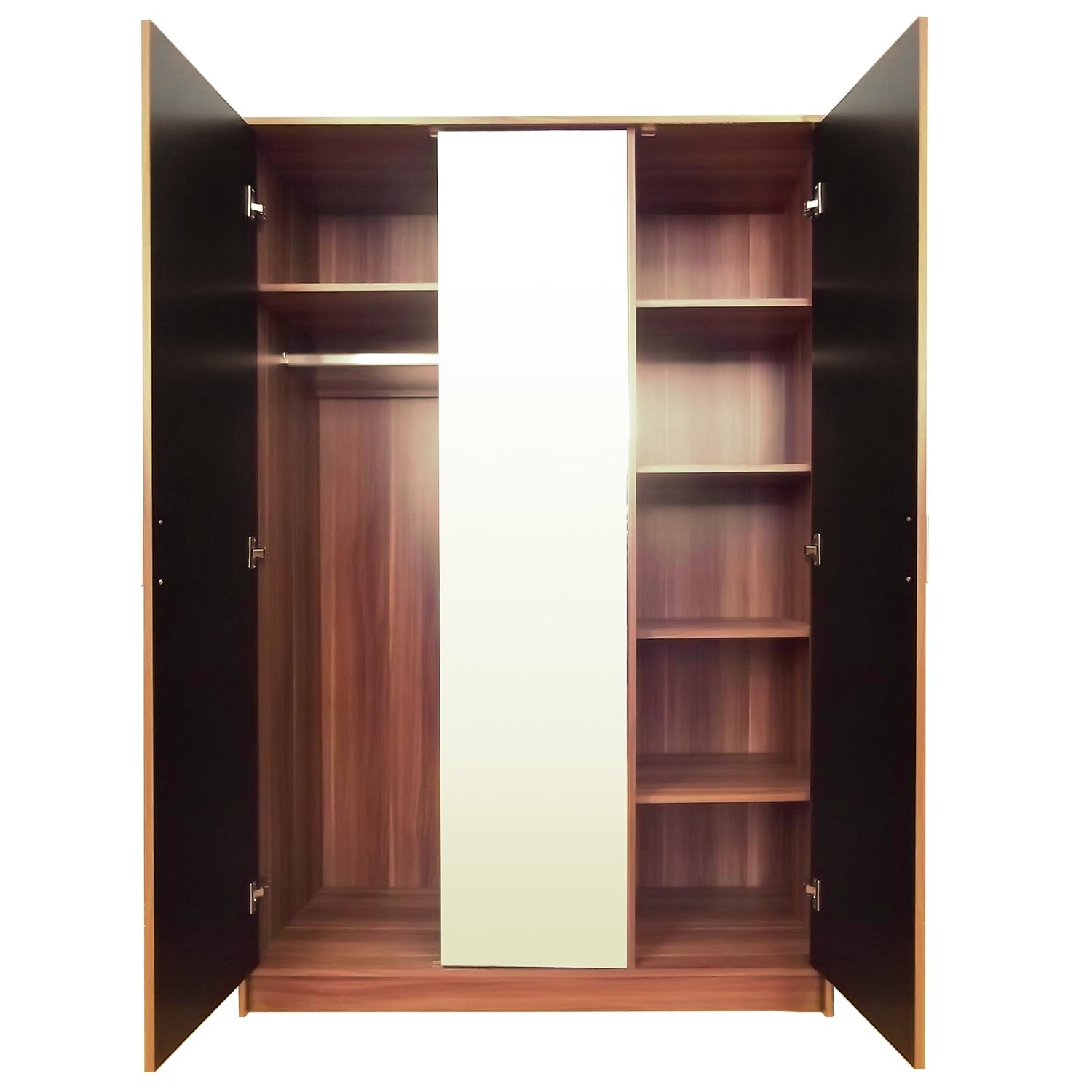 Direct Furniture "Khabat" 3 Door Mirrored Wardrobe MDF Chipboard