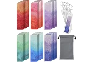 KAMAIXUN 43 Pcs Calm Strips for Anxiety - Sensory Stickers Kit with 36 Textured Strips, 6 Keychain Fidgets & Storage Bag - Desk & Classroom Items for Adults, Teens & Kids - Anxiety Relief (Watercolor Style)