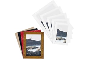 28 Pcs Picture Mats, 6 Sizes Multicolor Picture Frame Mat, White Photo Mat Core Bevel Cut Frame Mattes Picture Mat Board Pre 