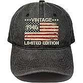 80th Birthday Gifts for Men Women,Vintage 1946 Hat,80th Birthday Decorations,Adjustable Cap-Gift for Dad, Mom,Husband,Wife