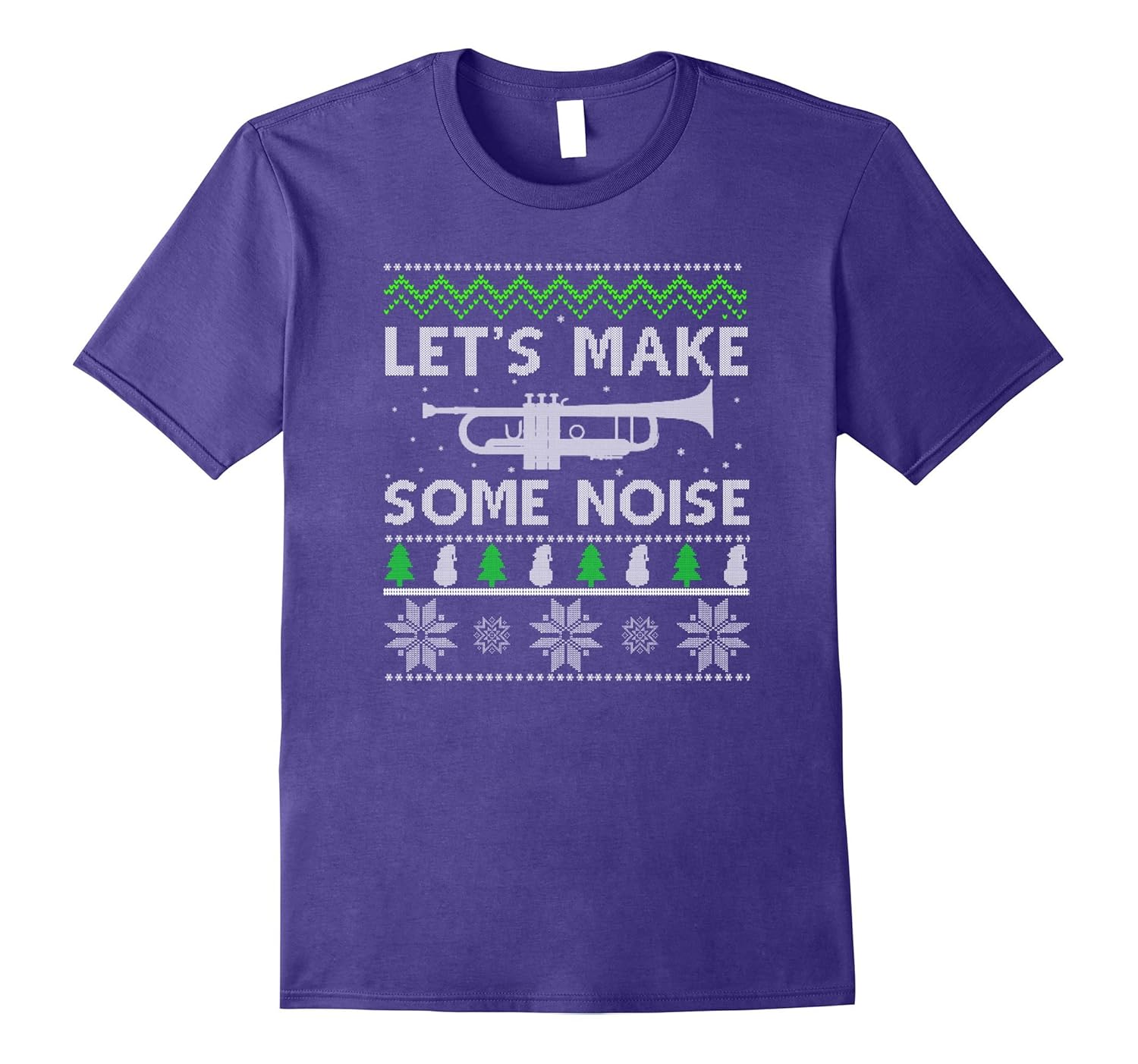 Trumpet Player Let's Make Some Noise Funny Christmas Shirt-Rose