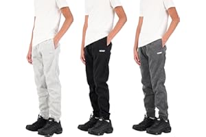 Hind Boys Sweatpants 3 Pack Athletic Fleece and Tricot Boys Jogger Pants with Pockets | Boys Clothes