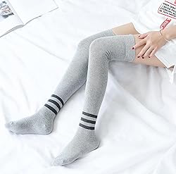 Bestjybt Women Thigh High Socks Cotton Warm Over
