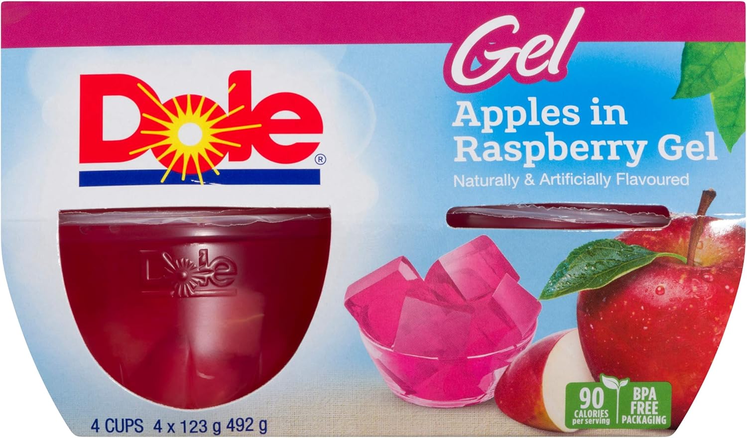 Dole Apples In Raspberry Gel, 4 Count Amazon.ca Grocery