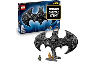 LEGO DC Batman: Batman Logo Building Toy - Super Hero Bedroom Decor for Kids, Boys & Girls, Ages 12+ - with Classic & Golden 