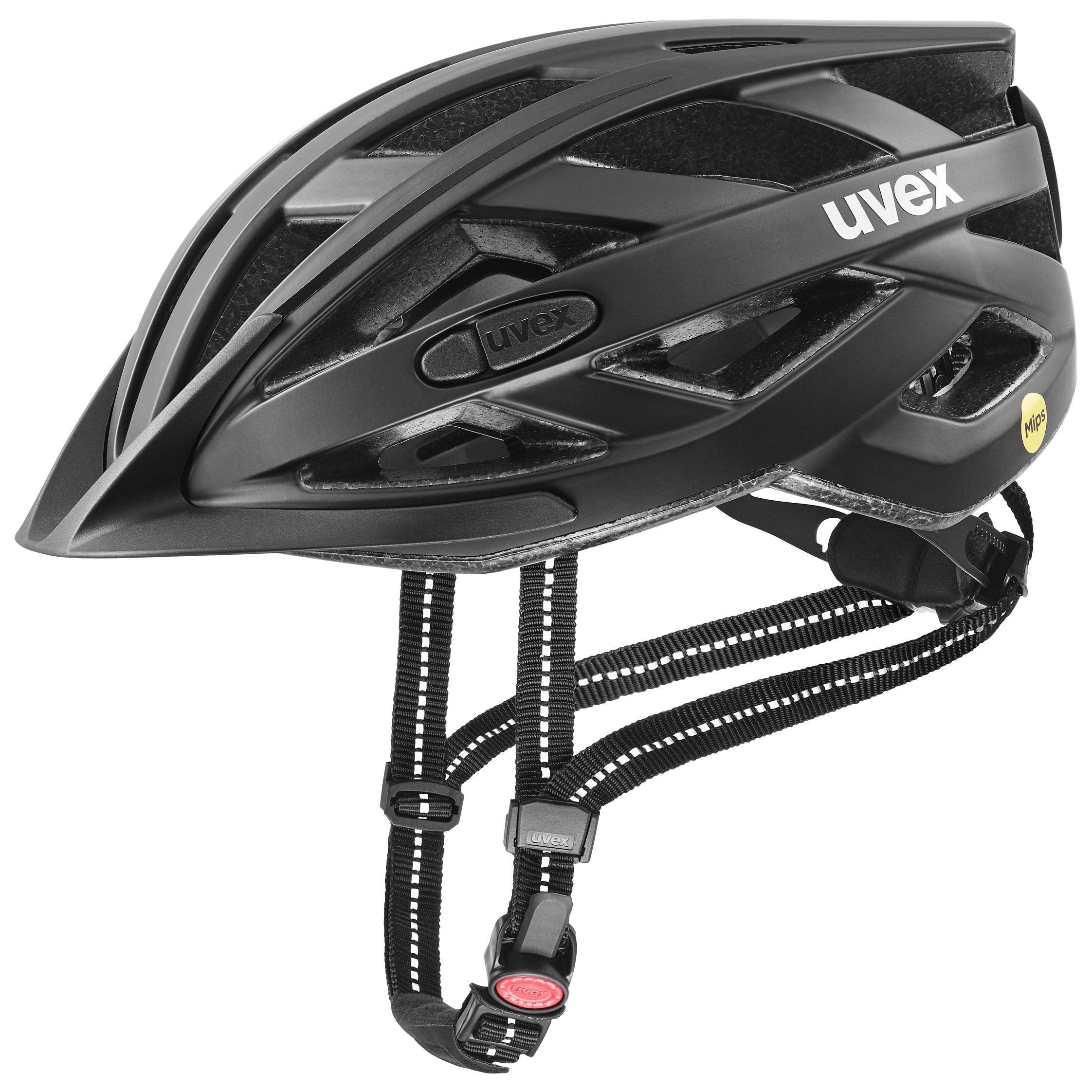 uvex city i-vo MIPS - lightweight city bike helmet for men & women - MIPS system - incl. LED light - black matt - 52-57 cm