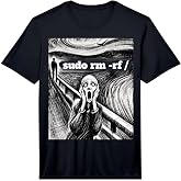 Mens Sudo RM -RF Scream Tech Art Parody IT Tech Linux Sysadmin Performance T-Shirt