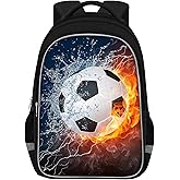 TILYTADLY School Backpack for Boys - Soccer Boys Backpack for Kids Children Teens Elementary Middle School - Students Bag for Ages 6-18,17″Bookbag Multifunctional Large Capacity