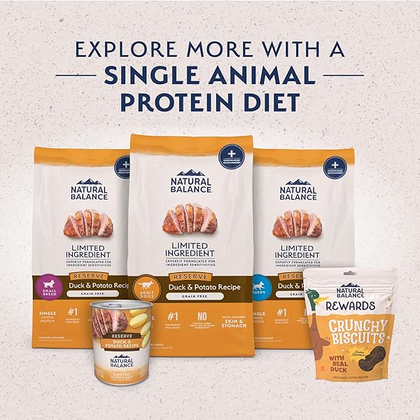 NATURAL BALANCE LIMITED INGREDIENT SMALL-BREED ADULT GRAIN-FREE DRY DOG FOOD, RESERVE DUCK & POTATO RECIPE, 12 POUND (PACK OF 1)