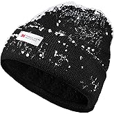 Waterproof Winter Fleece Lined Beanie Hat for Men Women Warm Knit Cuffed Beanie Thick Skull Cap Unisex Windproof Watch Hat