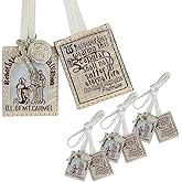 Scapulars Catholic, 3 Pack Bulk Brown Scapular of Our Lady of Mount Carmel, Escapularios Catolicos Scapular Catholic Gift for First Holy Communion, St Benedict Medal Pardon Crucifix Decoration