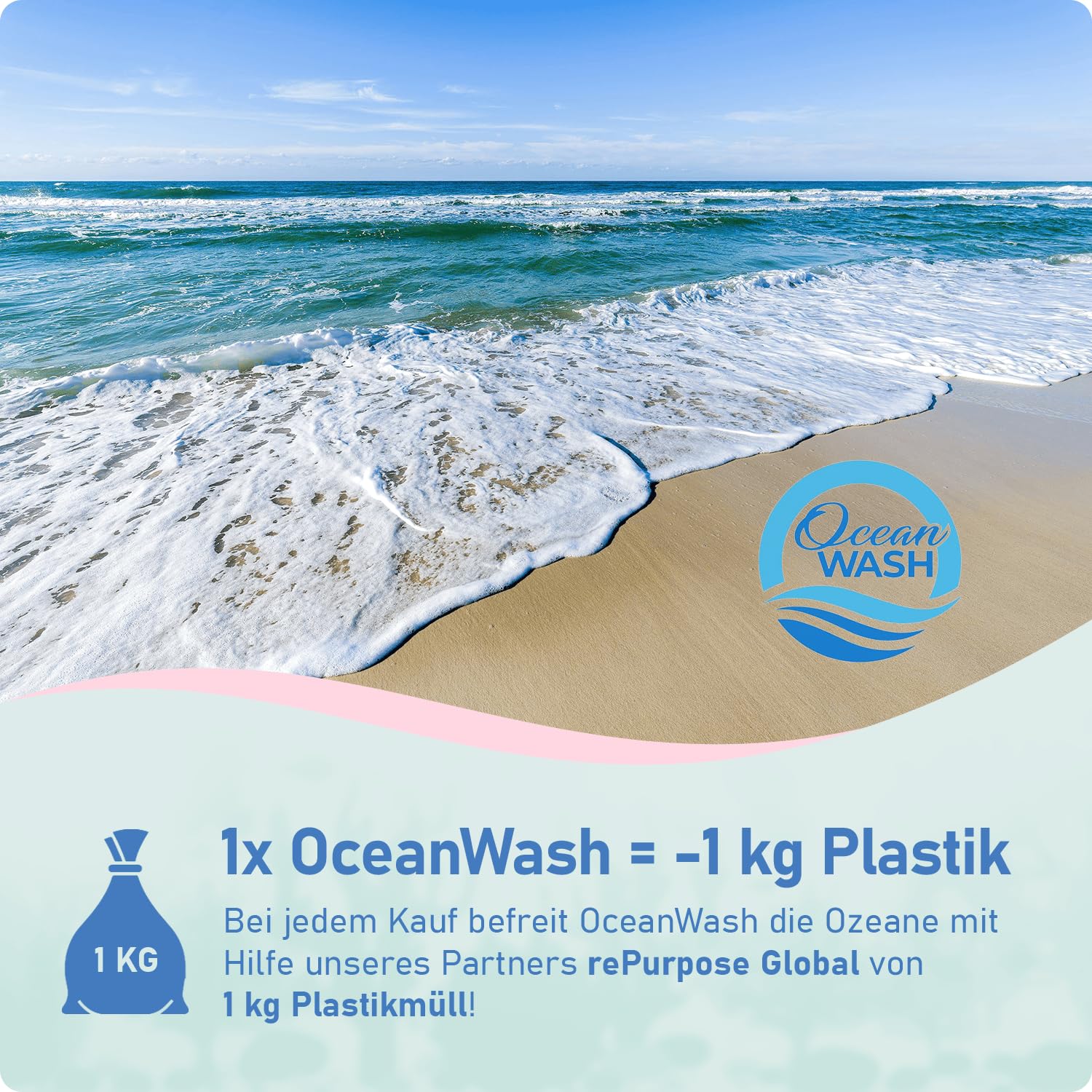 OceanWash Waschmittelblätter Blütenduft, Waschblätter Waschmaschine für alle Textilien und Farben, Waschtücher biologisch abbaubar, Laundry Detergent Sheets Vollwaschmittel, 64 Wäschen 7