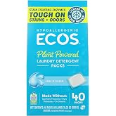 Ecos, Laundry Detergent Packs Free And Clear 40 Count, 36.33 Ounce