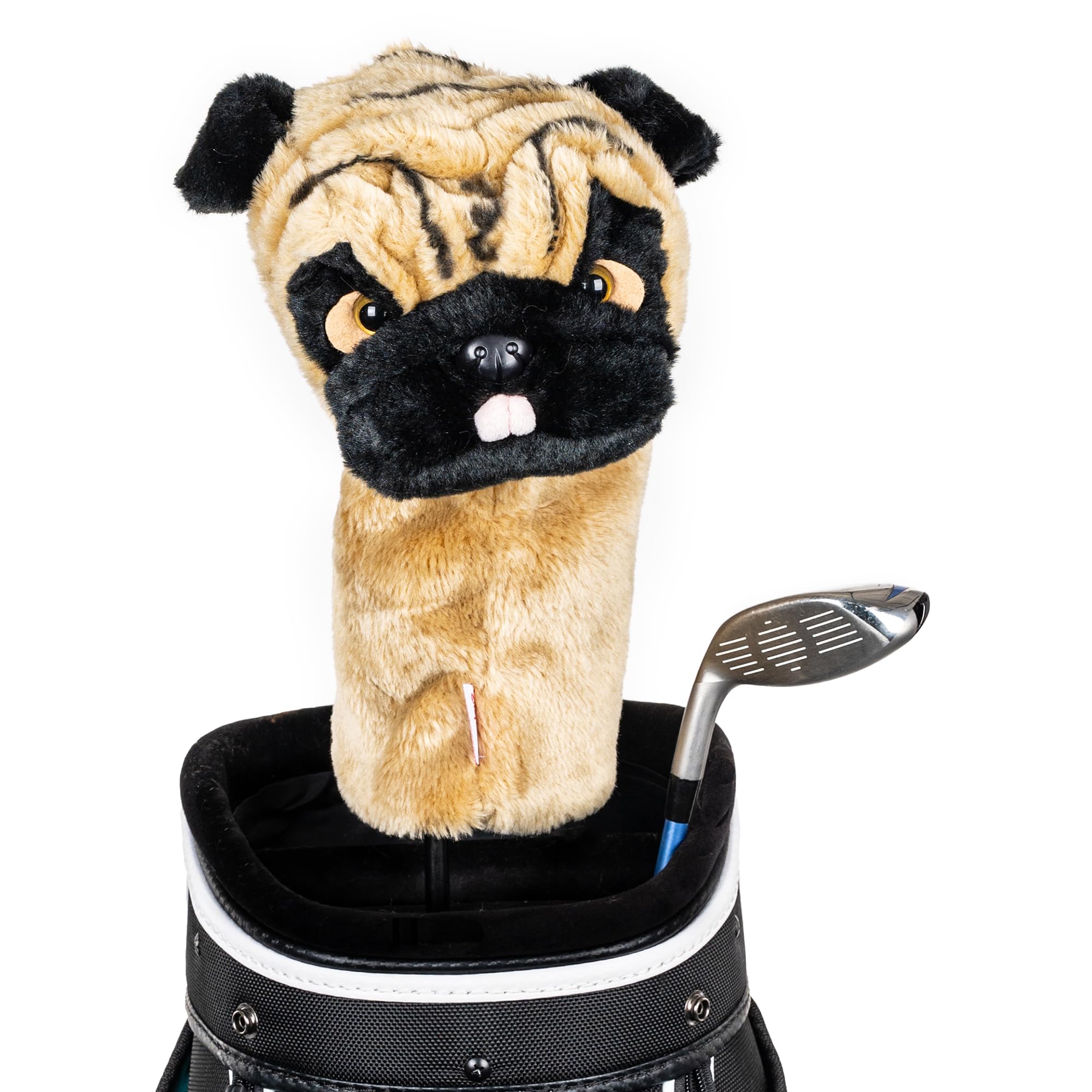 Daphne's Novely Headcover - Pug,dark brown, beige, 460cc โ image 1
